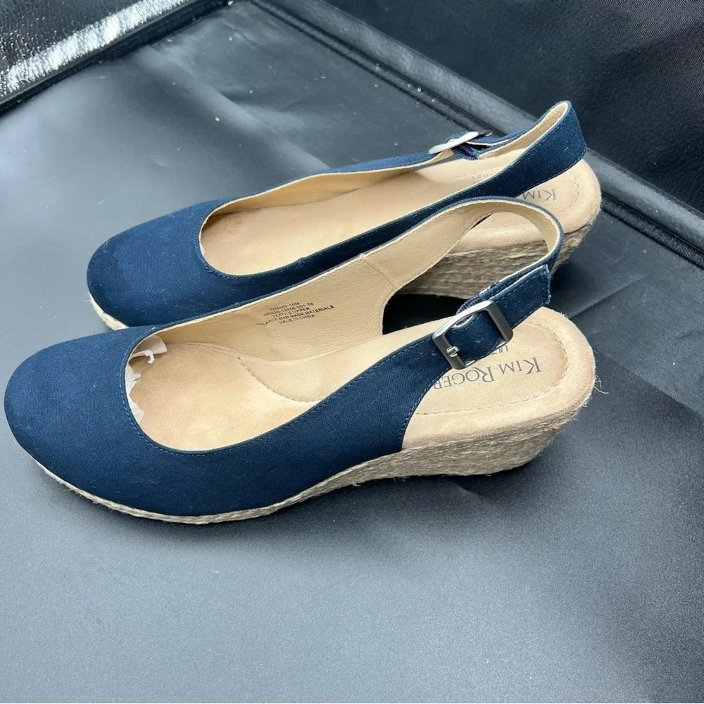 Kim rogers Dyann Navy Wedge shoes